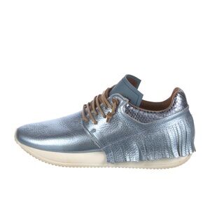 Esseutesse Metallic Blue Fringe Sneakers